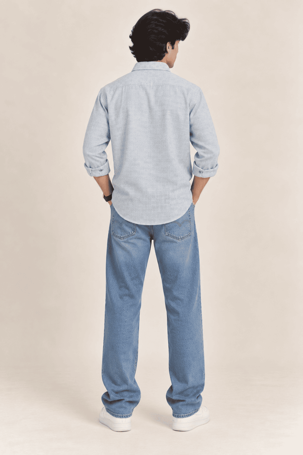 Men's Textured Linen Shirt - Image 3