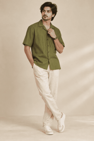 Olive Drop Shoulder Shirt